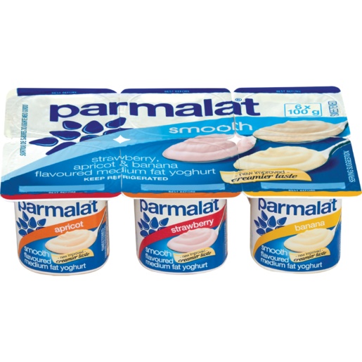 Parmalat Yoghurt Smooth Strawberry Apricot Banana Lf